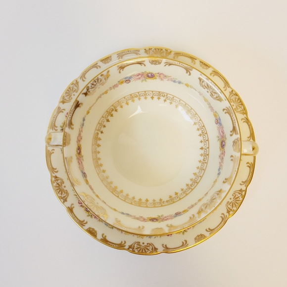 KPM Royal Ivory Antique Soup/Bulion Bowl And Saucer - Picture 6 of 8